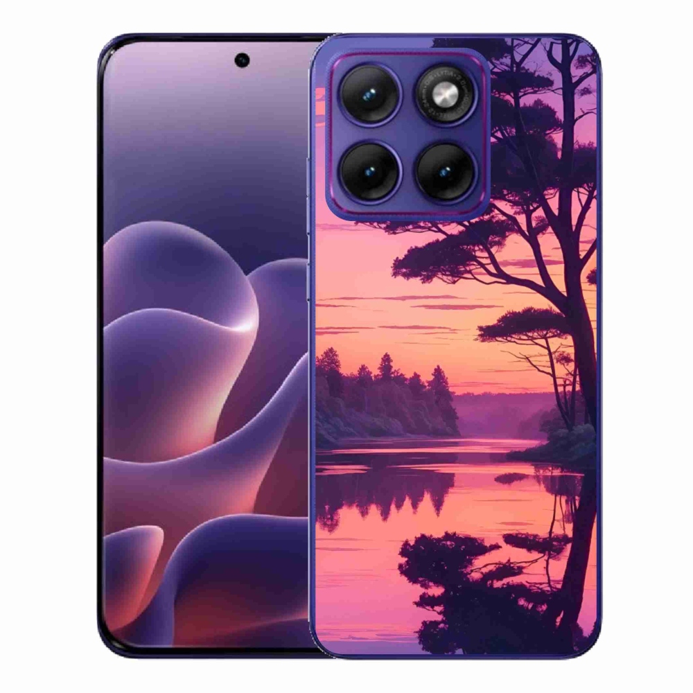 Gélový kryt mmCase na Motorola Edge 70 Fusion - západ slnka nad jazerom