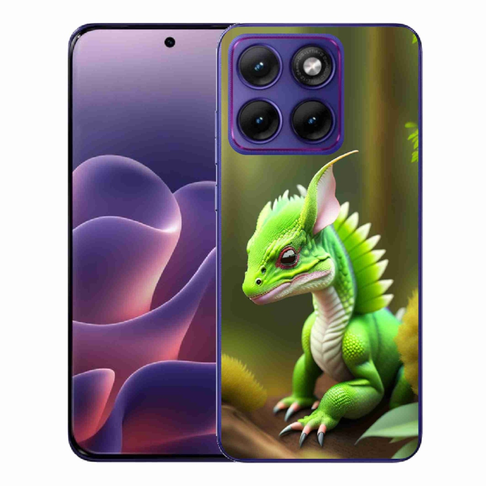Gélový kryt mmCase na Motorola Edge 70 Fusion - zelený dráčik