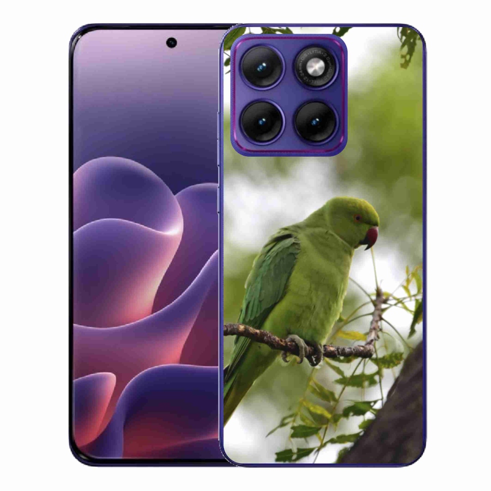 Gélový kryt mmCase na Motorola Edge 70 Fusion - zelený papagáj