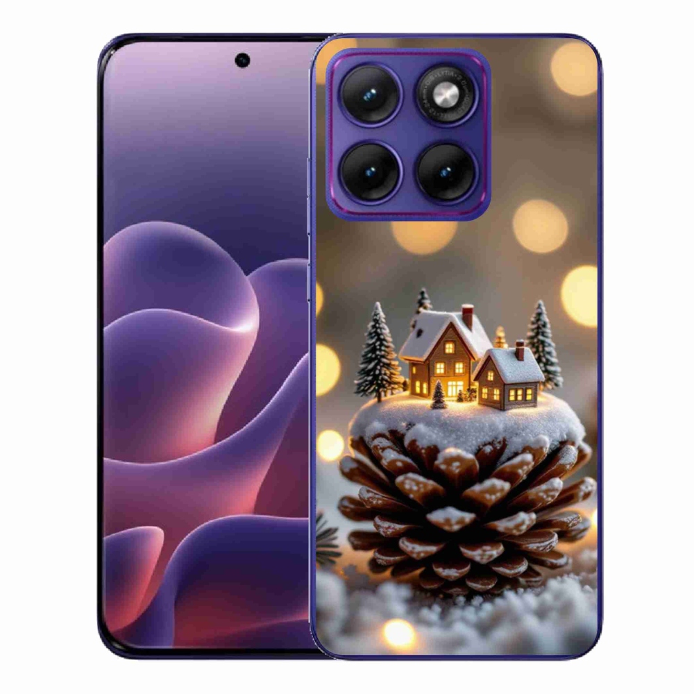 Gélový kryt mmCase na Motorola Edge 70 Fusion - zimná dedinka