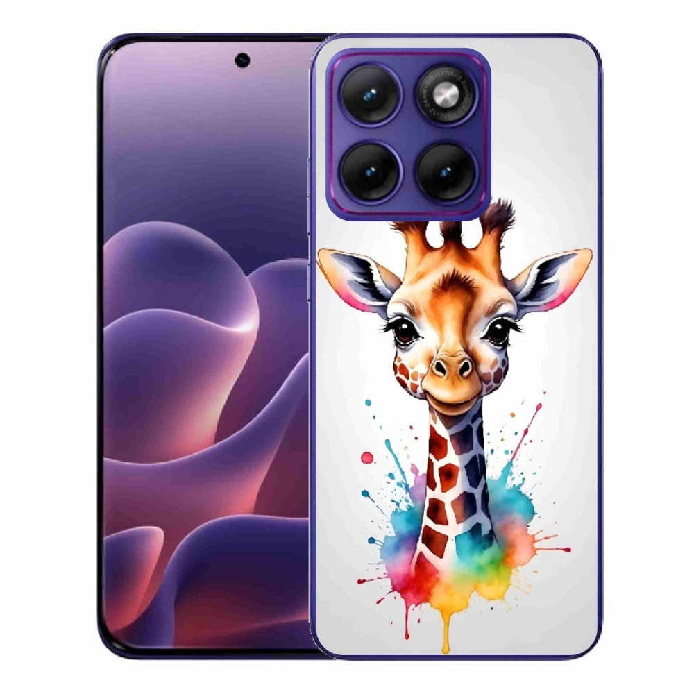 Gélový kryt mmCase na Motorola Edge 70 Fusion - žirafa 1