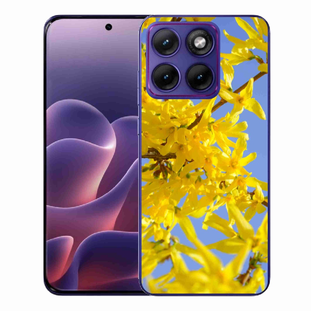 Gélový kryt mmCase na Motorola Edge 70 Fusion - žlté kvety