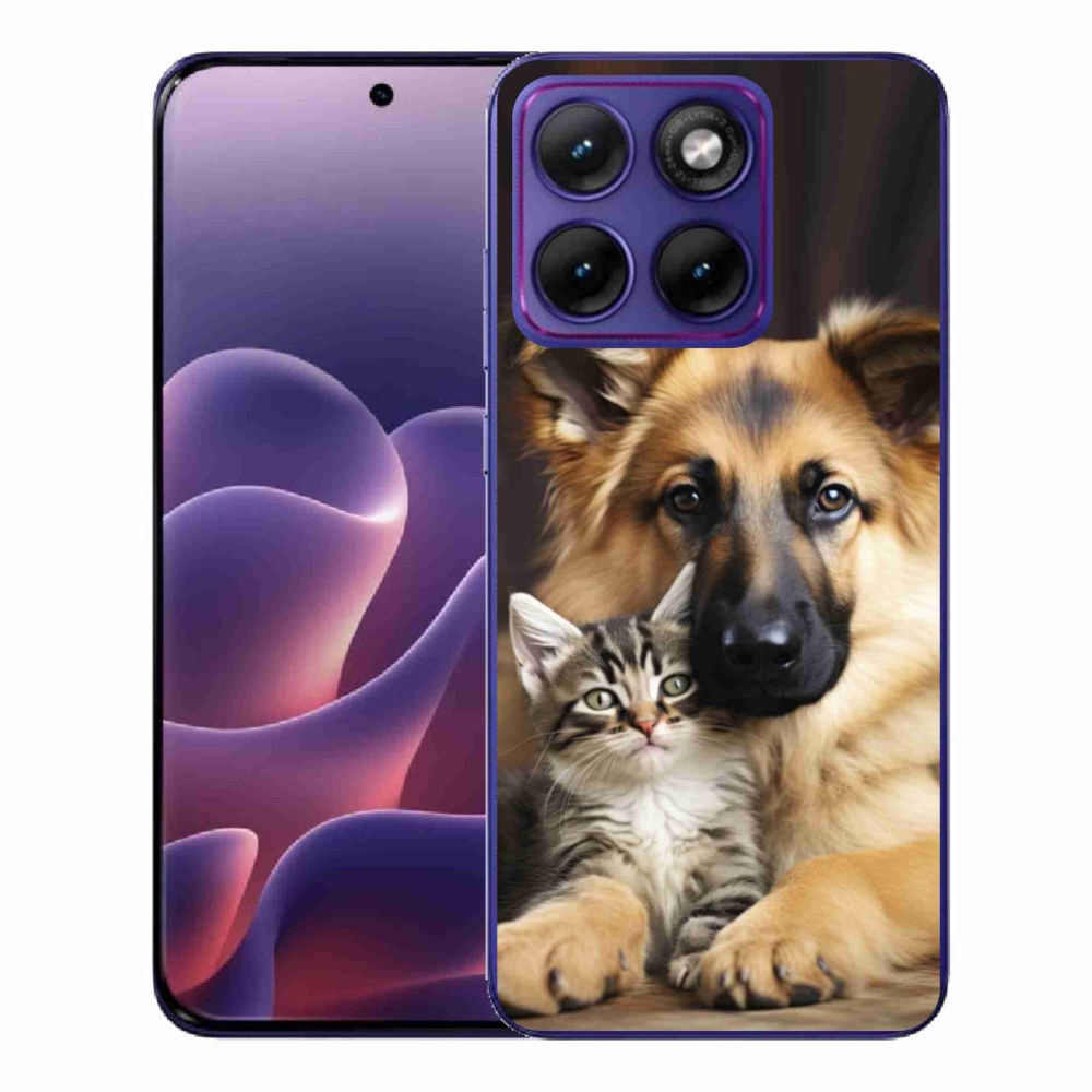 Gélový kryt mmCase na Motorola Edge 70 Fusion - zvieracie priateľstvo