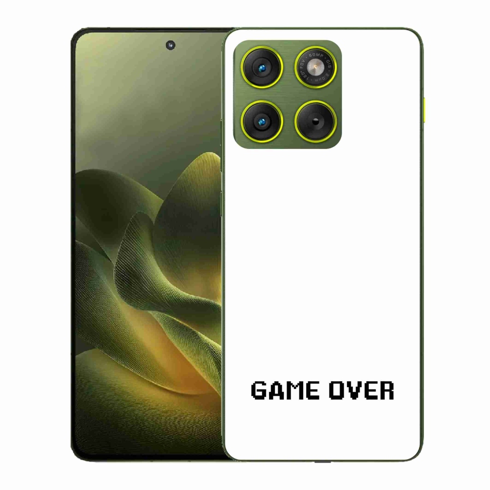 Gélový kryt mmCase na Motorola Edge 70 - game over biele pozadie