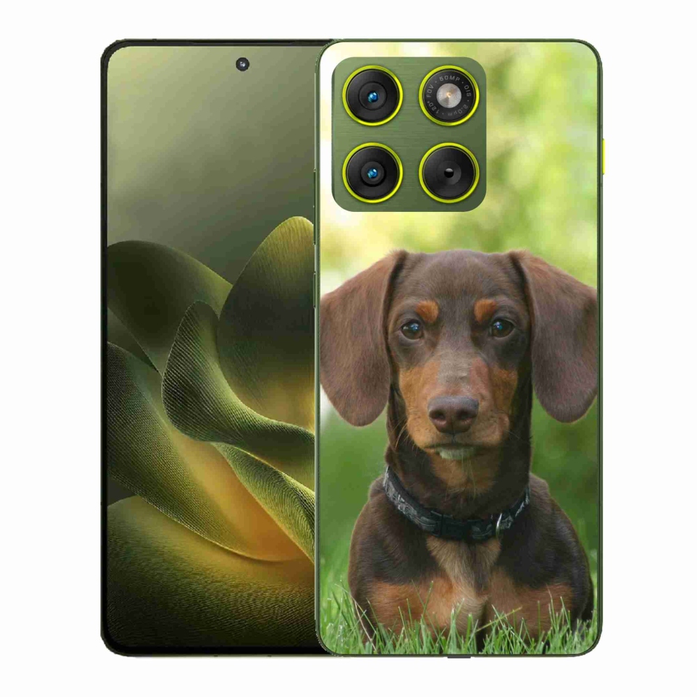 Gélový kryt mmCase na Motorola Edge 70 - hnedý jazvečík