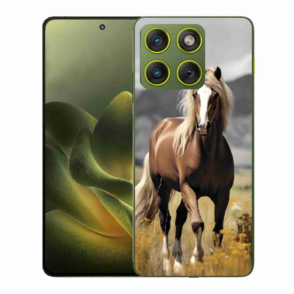 Gélový kryt mmCase na Motorola Edge 70 - hnedý kôň 1
