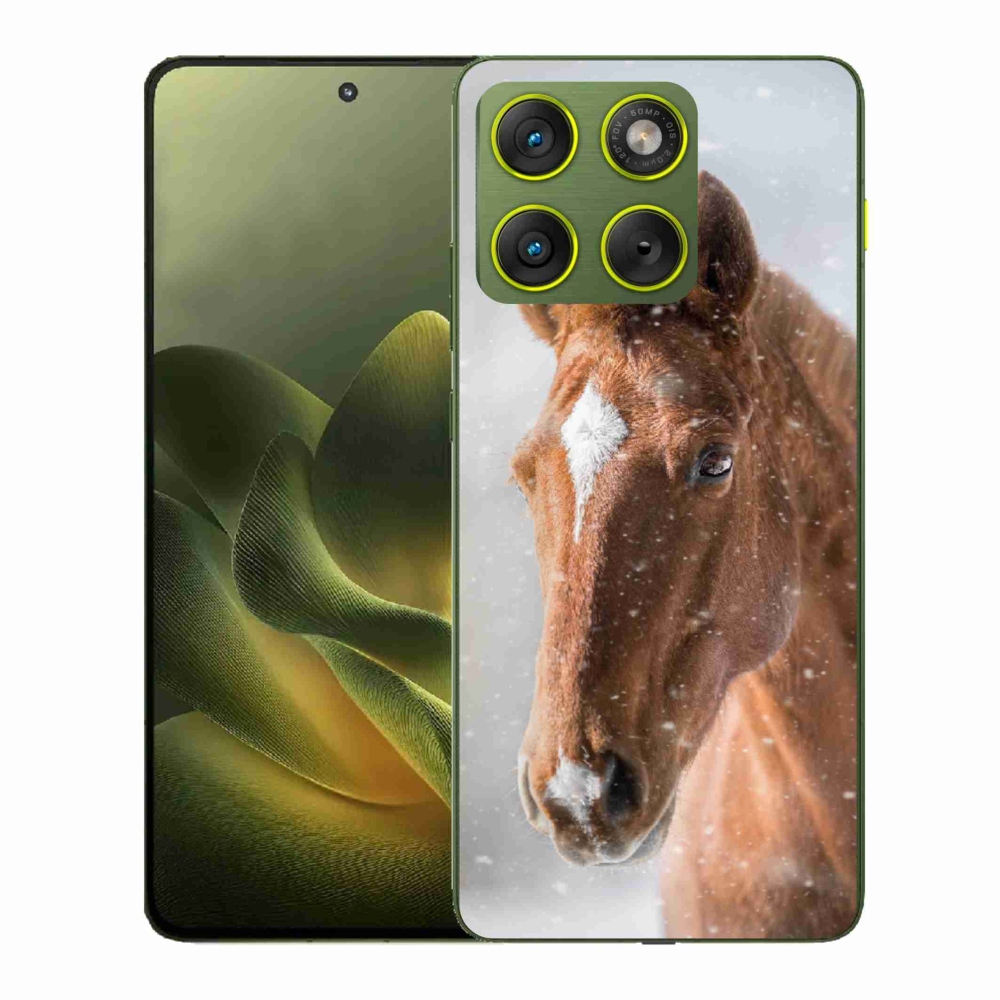 Gélový kryt mmCase na Motorola Edge 70 - hnedý kôň 2