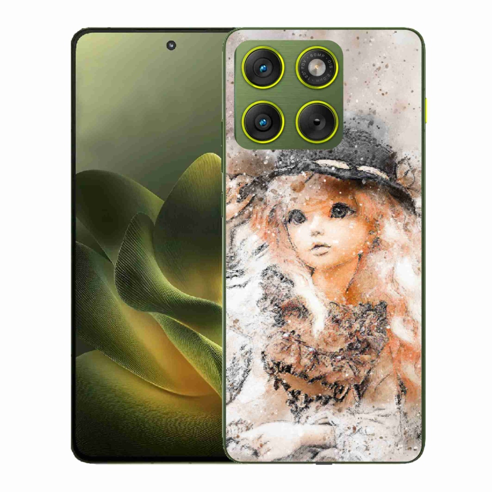 Gélový kryt mmCase na Motorola Edge 70 - dievčatko s klobúkom