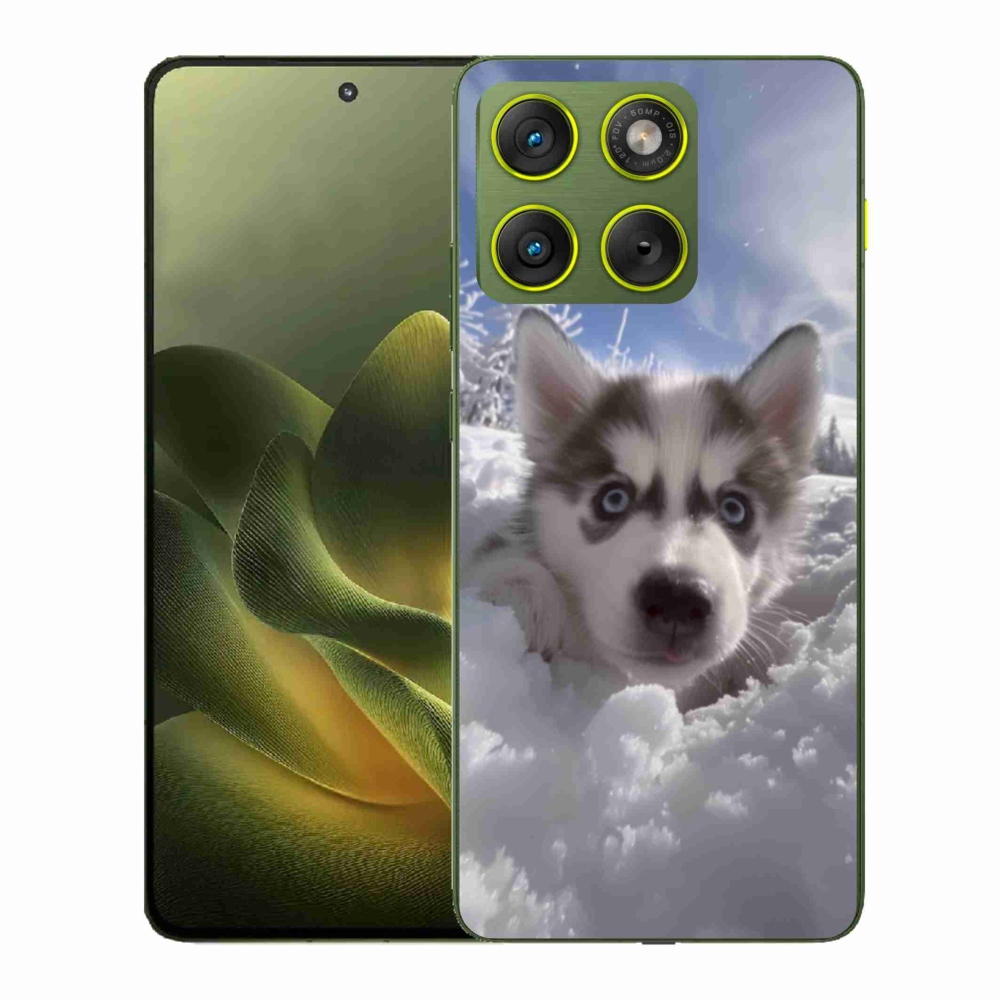Gélový kryt mmCase na Motorola Edge 70 - husky v snehu