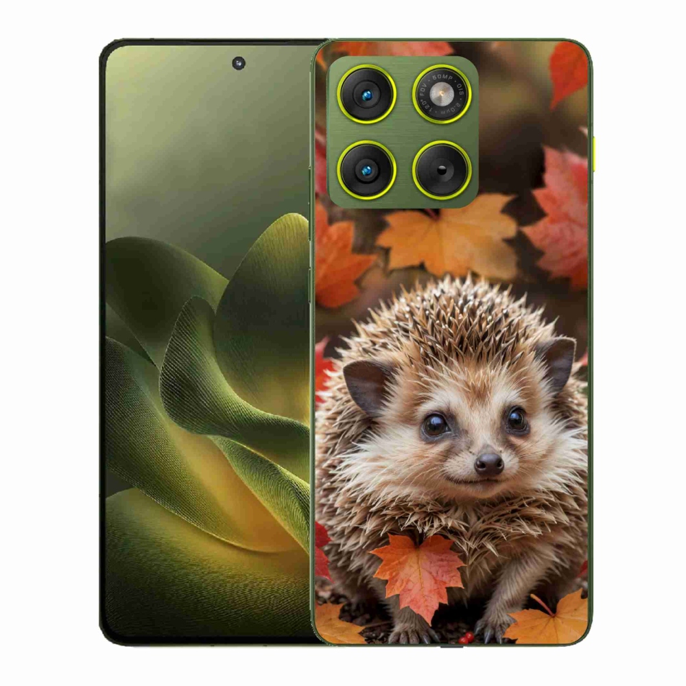 Gélový kryt mmCase na Motorola Edge 70 - ježko v lístia