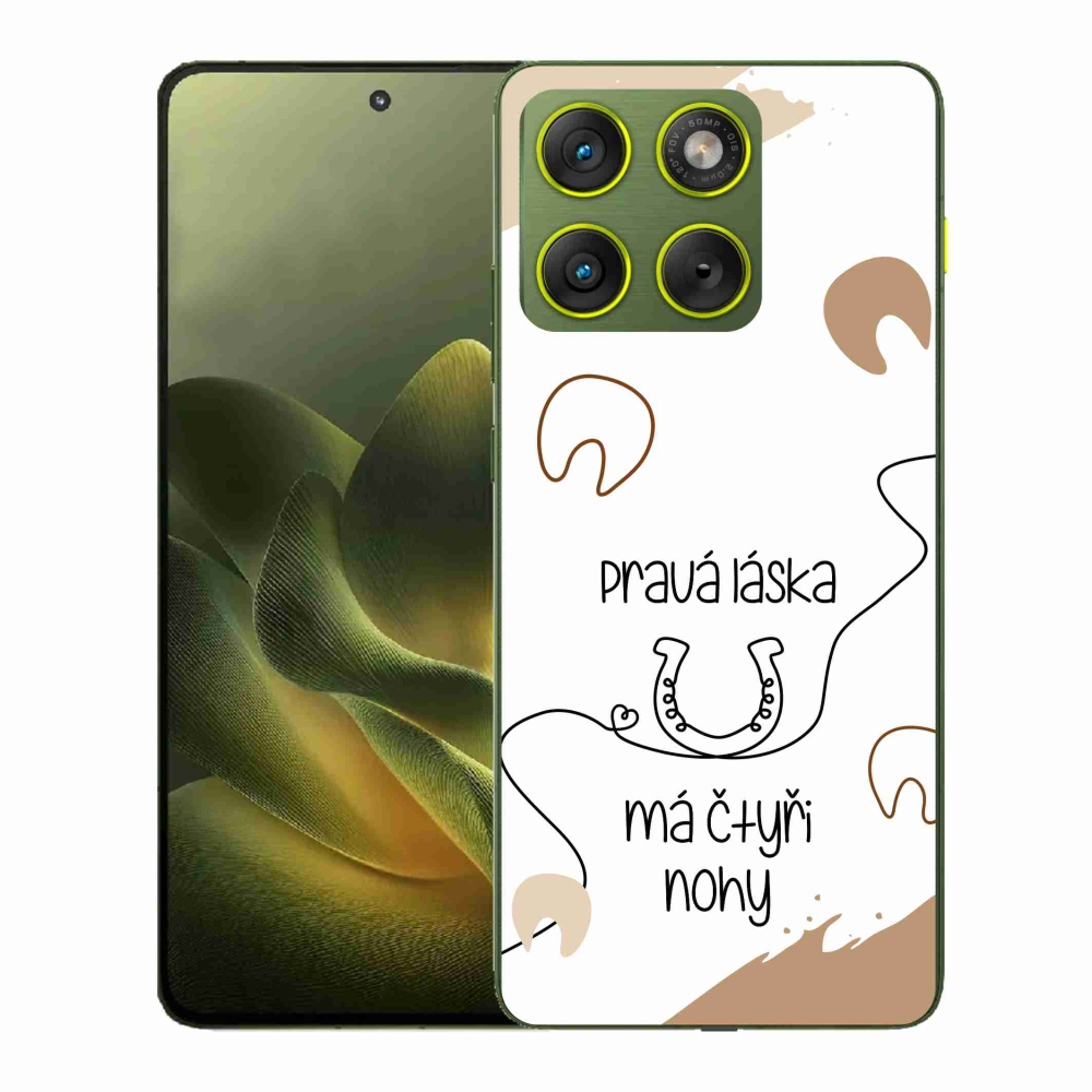 Gélový kryt mmCase na Motorola Edge 70 - konský motív biele pozadie