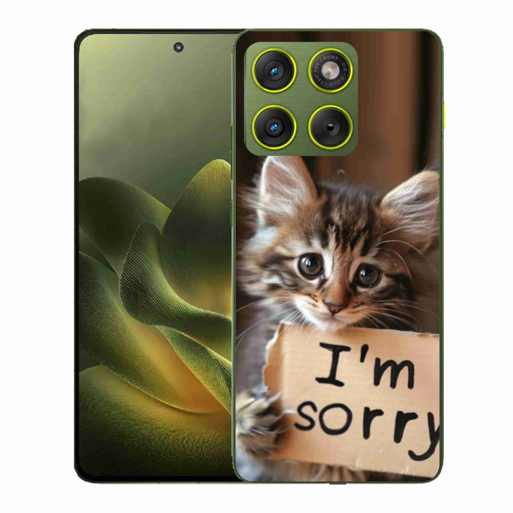 Gélový kryt mmCase na Motorola Edge 70 - mačacie ospravedlnenie