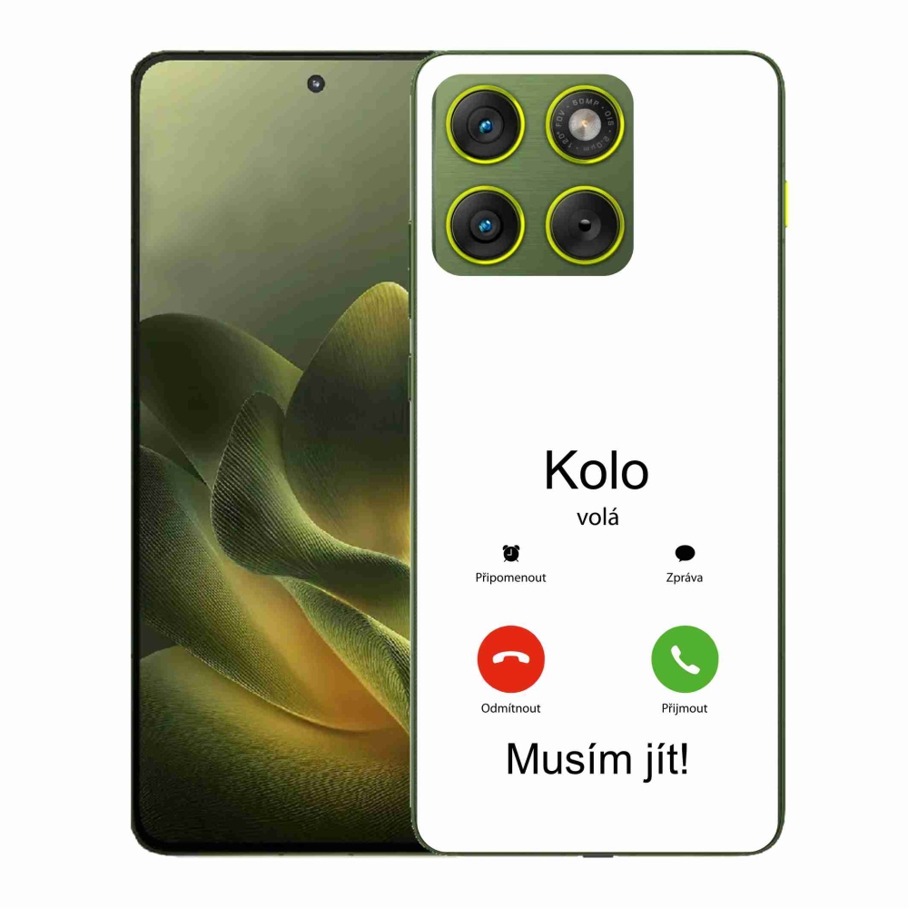 Gélový kryt mmCase na Motorola Edge 70 - kolo volá biele pozadie