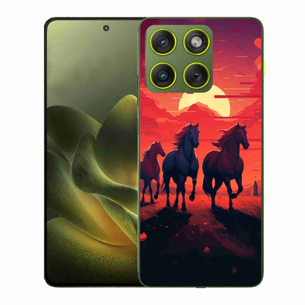 Gélový kryt mmCase na Motorola Edge 70 - kone a západ slnka