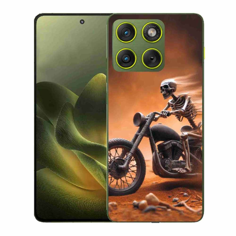 Gélový kryt mmCase na Motorola Edge 70 - kostra na motorke