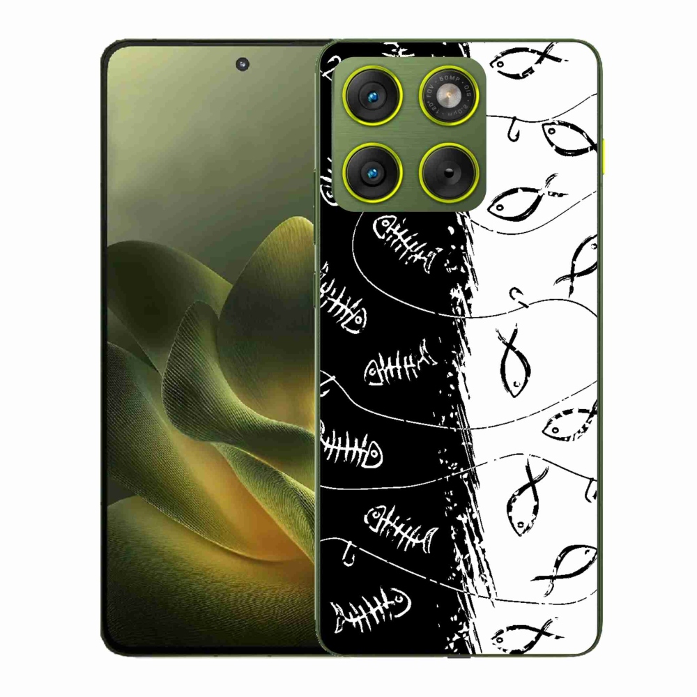 Gélový kryt mmCase na Motorola Edge 70 - kostry a rybky