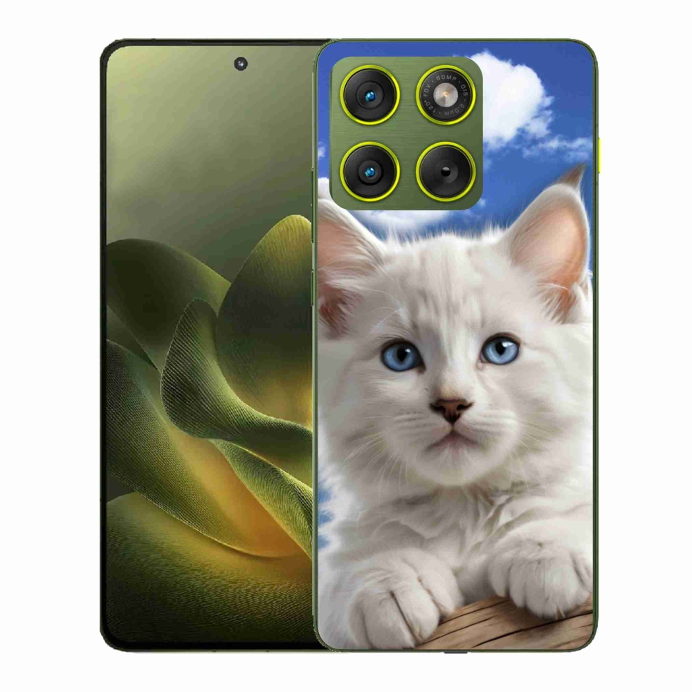 Gélový kryt mmCase na Motorola Edge 70 - mačiatko a oblaky