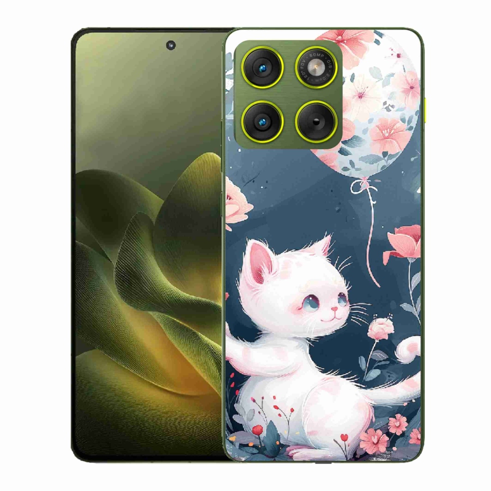 Gélový kryt mmCase na Motorola Edge 70 - mačiatko s balónikom