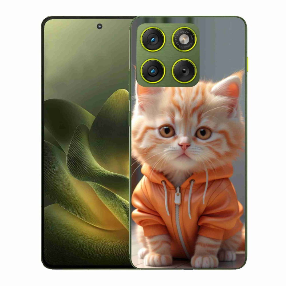 Gélový kryt mmCase na Motorola Edge 70 - mačiatko v mikine