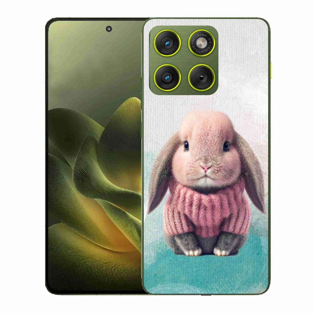 Gélový kryt mmCase na Motorola Edge 70 - zajačik vo svetri