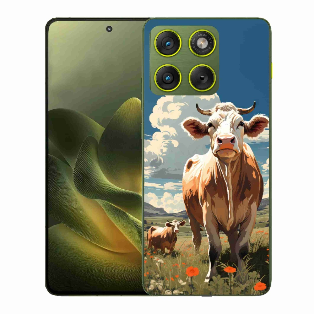 Gélový kryt mmCase na Motorola Edge 70 - kravy na lúke