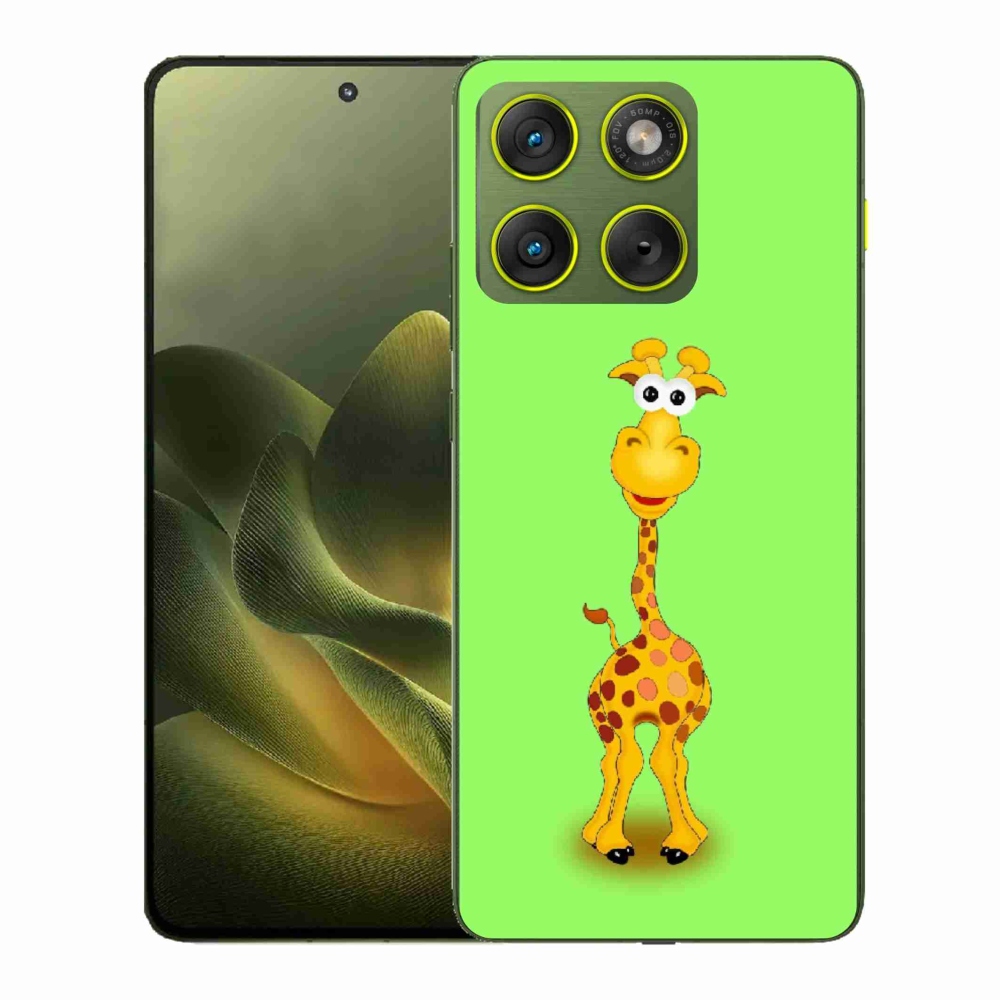 Gélový kryt mmCase na Motorola Edge 70 - kreslená žirafa