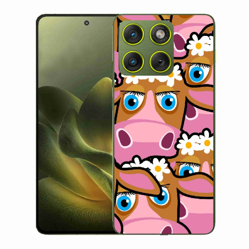 Gélový kryt mmCase na Motorola Edge 70 - kreslené kravičky