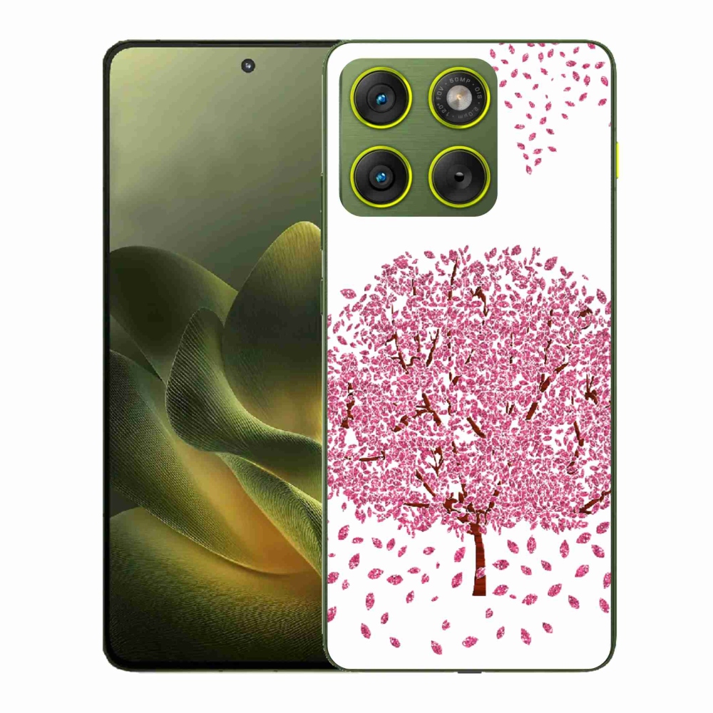 Gélový kryt mmCase na Motorola Edge 70 - kreslený strom s listami