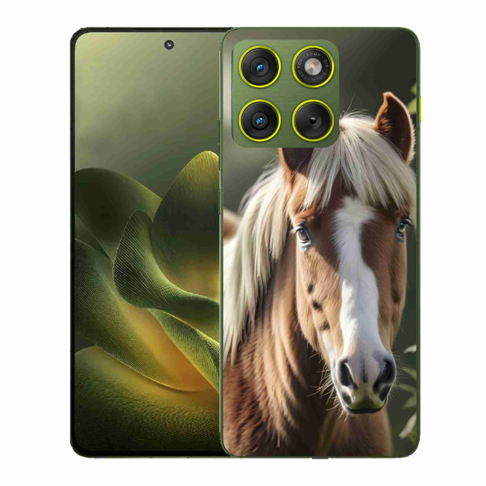 Gélový kryt mmCase na Motorola Edge 70 - kôň so svetlou hrivou