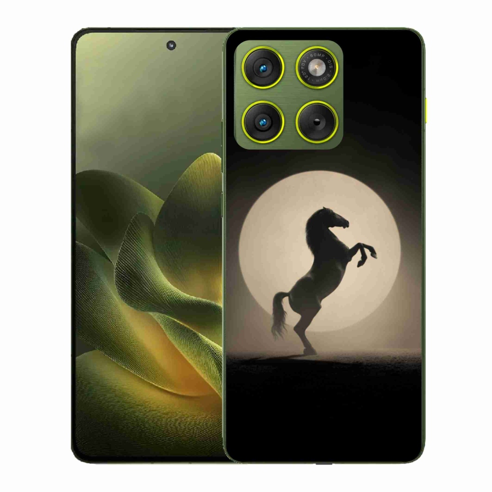 Gélový kryt mmCase na Motorola Edge 70 - kôň v siluete