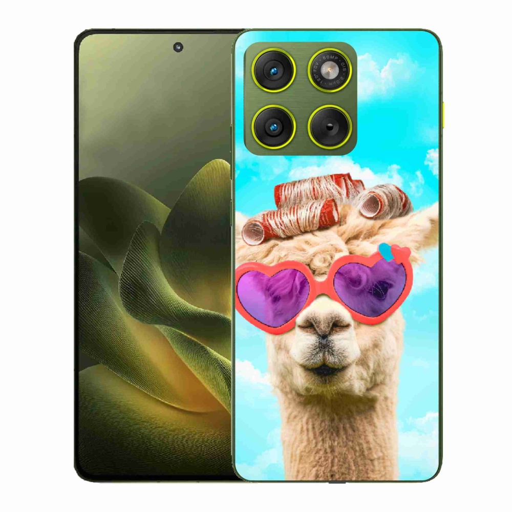 Gélový kryt mmCase na Motorola Edge 70 - lama s okuliarmi