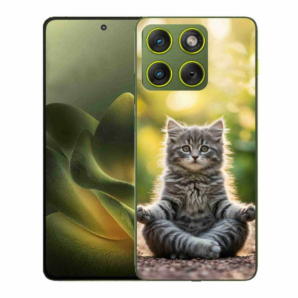 Gélový kryt mmCase na Motorola Edge 70 - meditujúce mačiatko