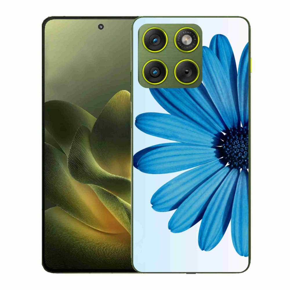 Gélový kryt mmCase na Motorola Edge 70 - modrá margaréta