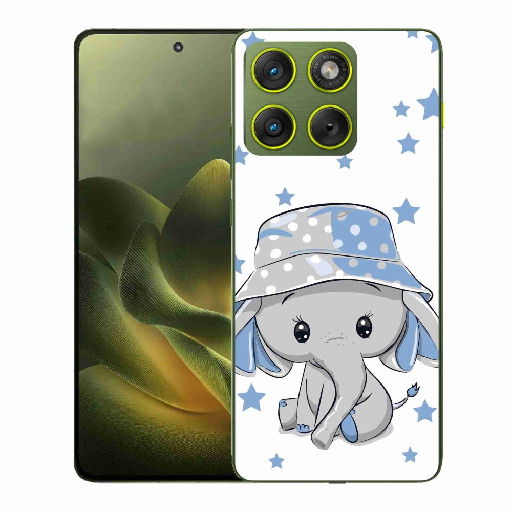 Gélový kryt mmCase na Motorola Edge 70 - modrý slon