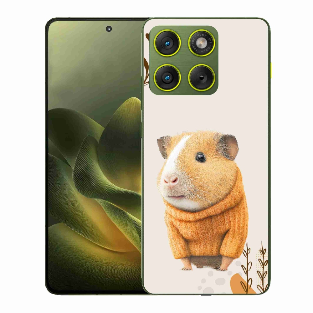 Gélový kryt mmCase na Motorola Edge 70 - morča vo svetri