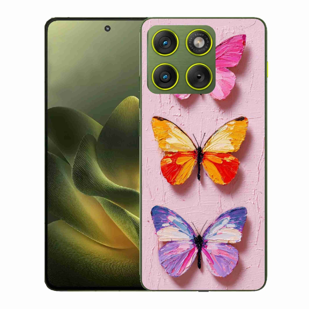 Gélový kryt mmCase na Motorola Edge 70 - motýlia trojica
