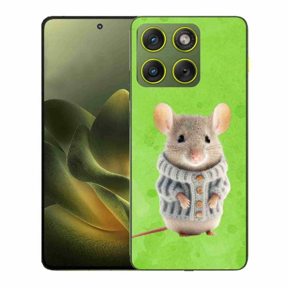 Gélový kryt mmCase na Motorola Edge 70 - myška vo svetri