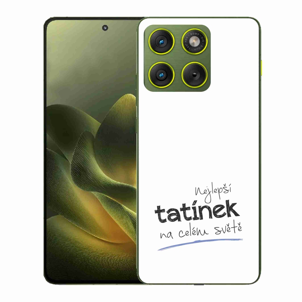 Gélový kryt mmCase na Motorola Edge 70 - najlepší otecko 4 biele pozadie