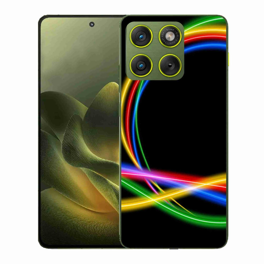 Gélový kryt mmCase na Motorola Edge 70 - neónové kruhy