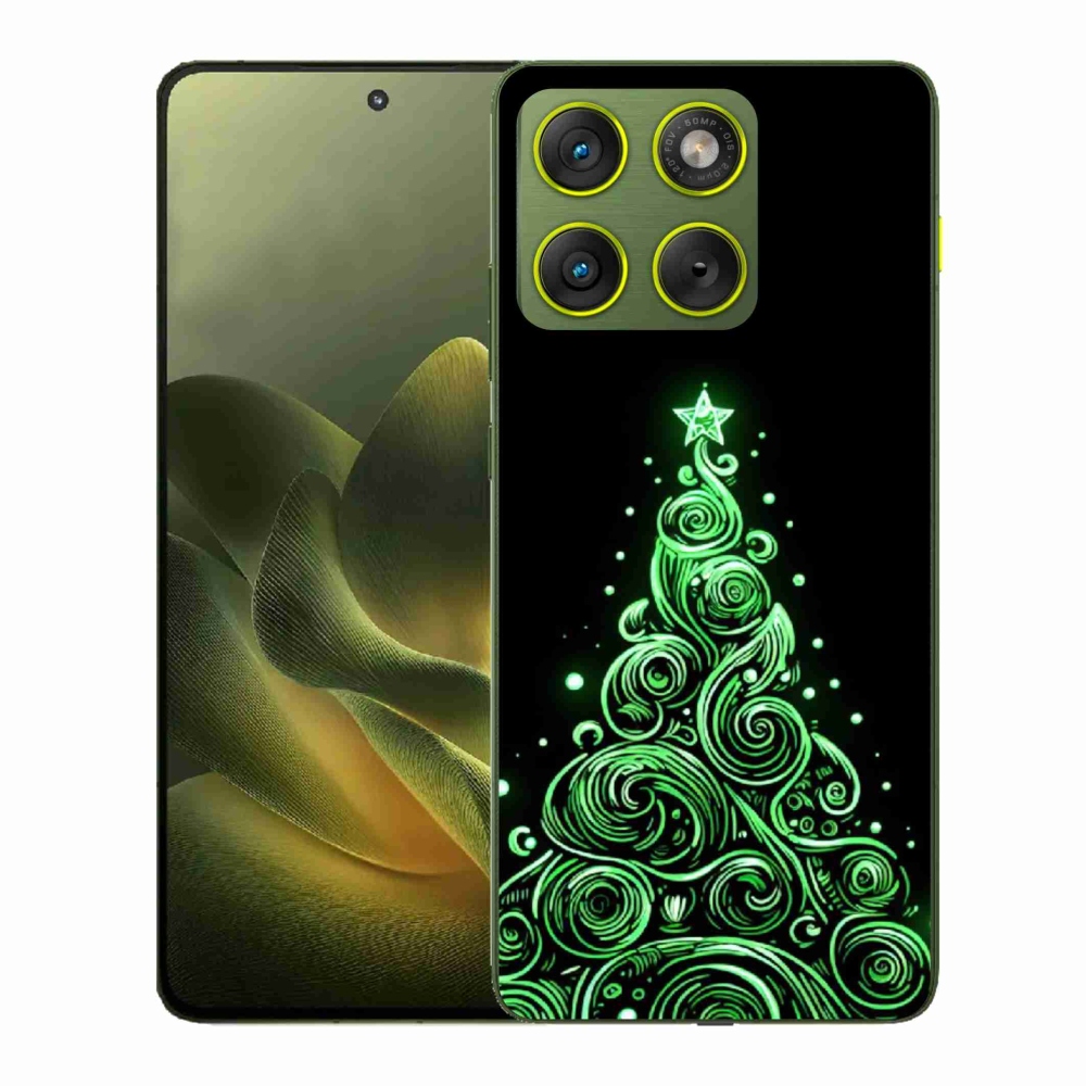Gélový kryt mmCase na Motorola Edge 70 - neónový vianočný stromček 3