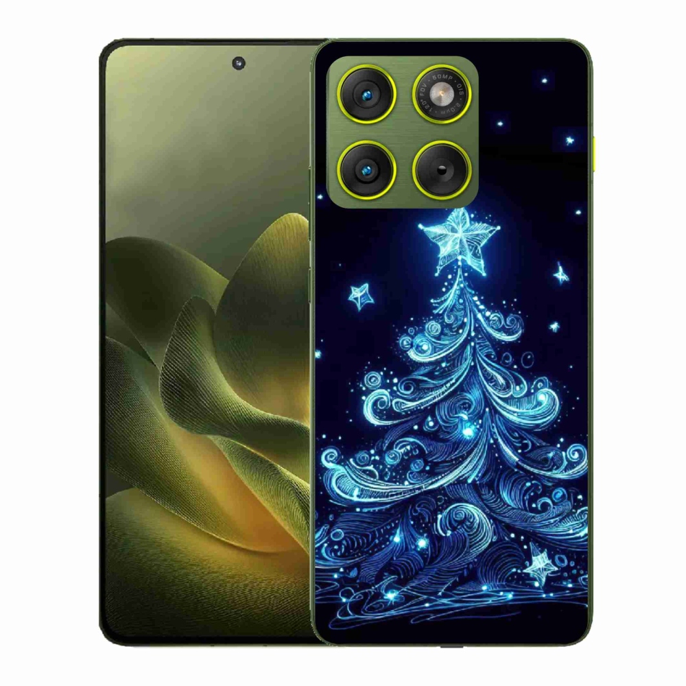 Gélový kryt mmCase na Motorola Edge 70 - neónový vianočný stromček 4