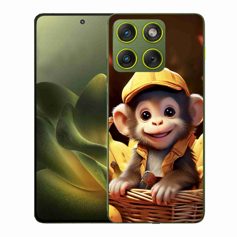 Gélový kryt mmCase na Motorola Edge 70 - opice v košíku