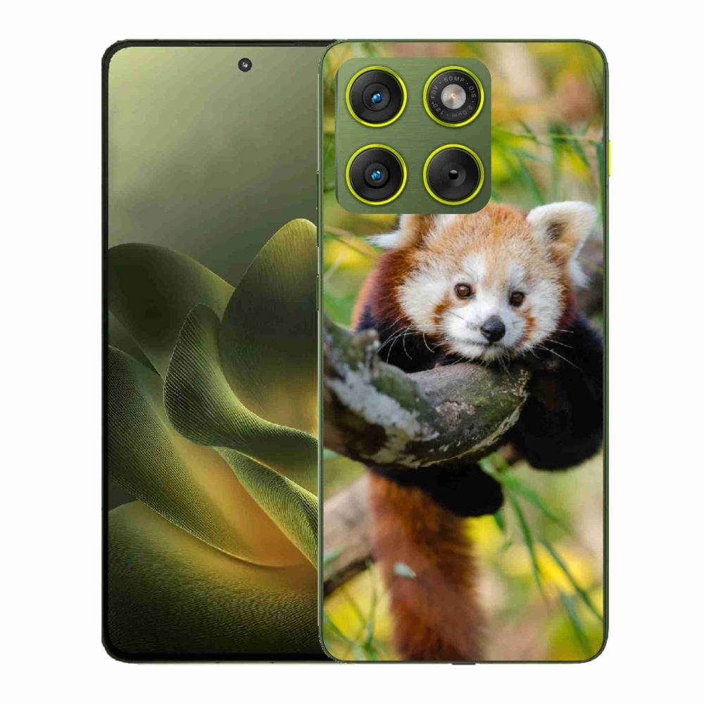 Gélový kryt mmCase na Motorola Edge 70 - panda červená