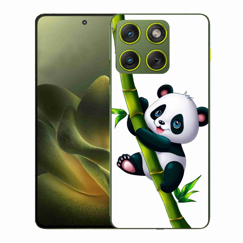 Gélový kryt mmCase na Motorola Edge 70 - panda na bambuse