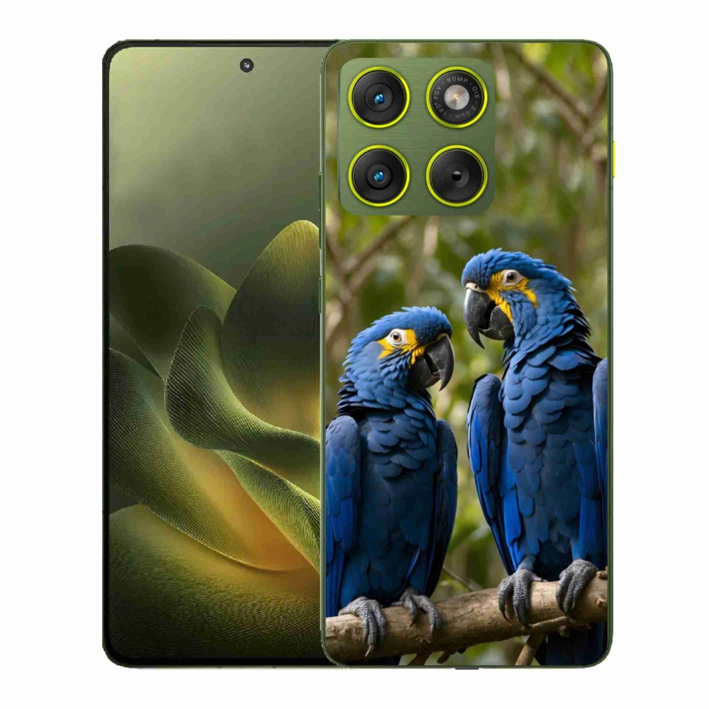 Gélový kryt mmCase na Motorola Edge 70 - papagájové duo