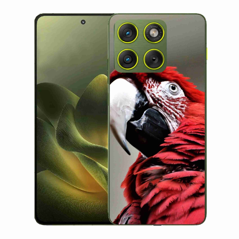 Gélový kryt mmCase na Motorola Edge 70 - papagáj ara červený