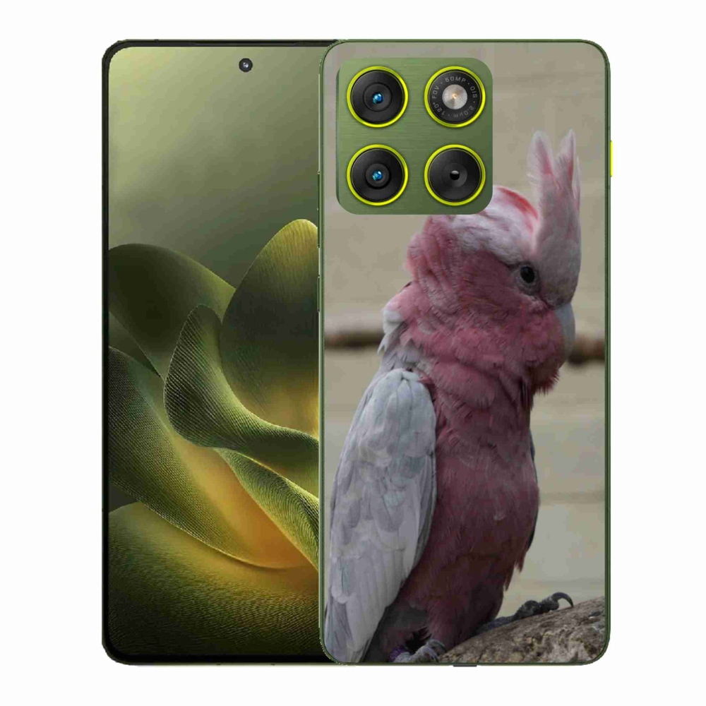 Gélový kryt mmCase na Motorola Edge 70 - papagáj kakadu ružový