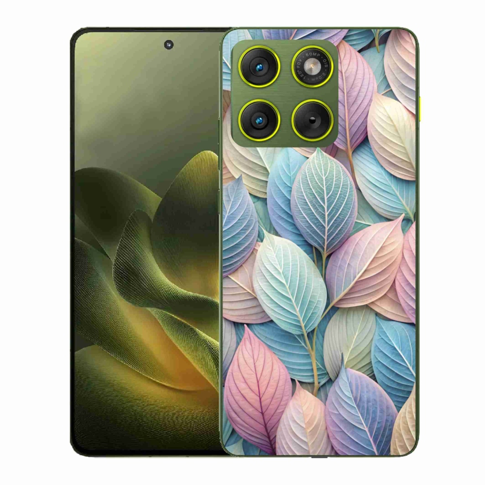 Gélový kryt mmCase na Motorola Edge 70 - pastelové listy