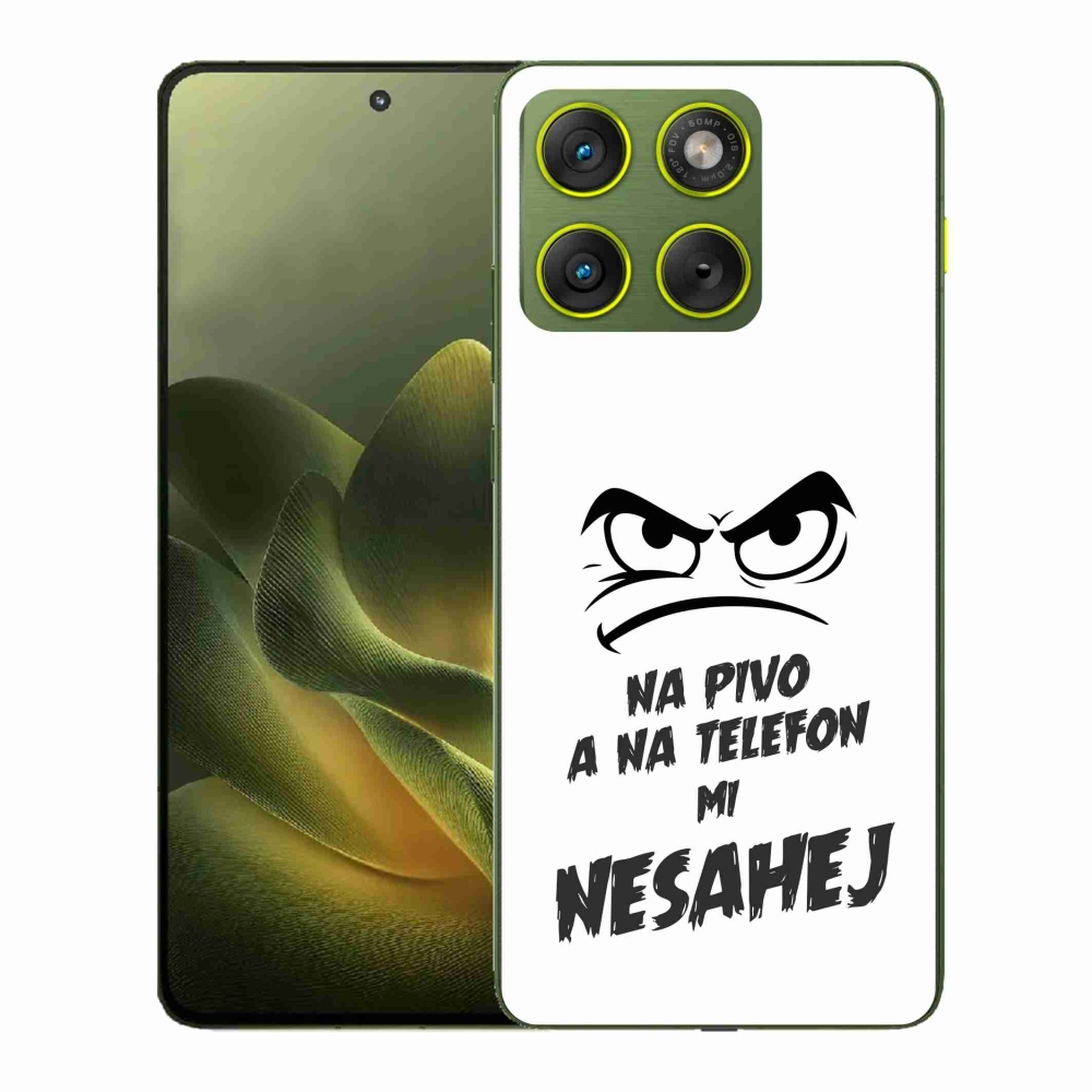 Gélový kryt mmCase na Motorola Edge 70 - pivný motív 2 biele pozadie
