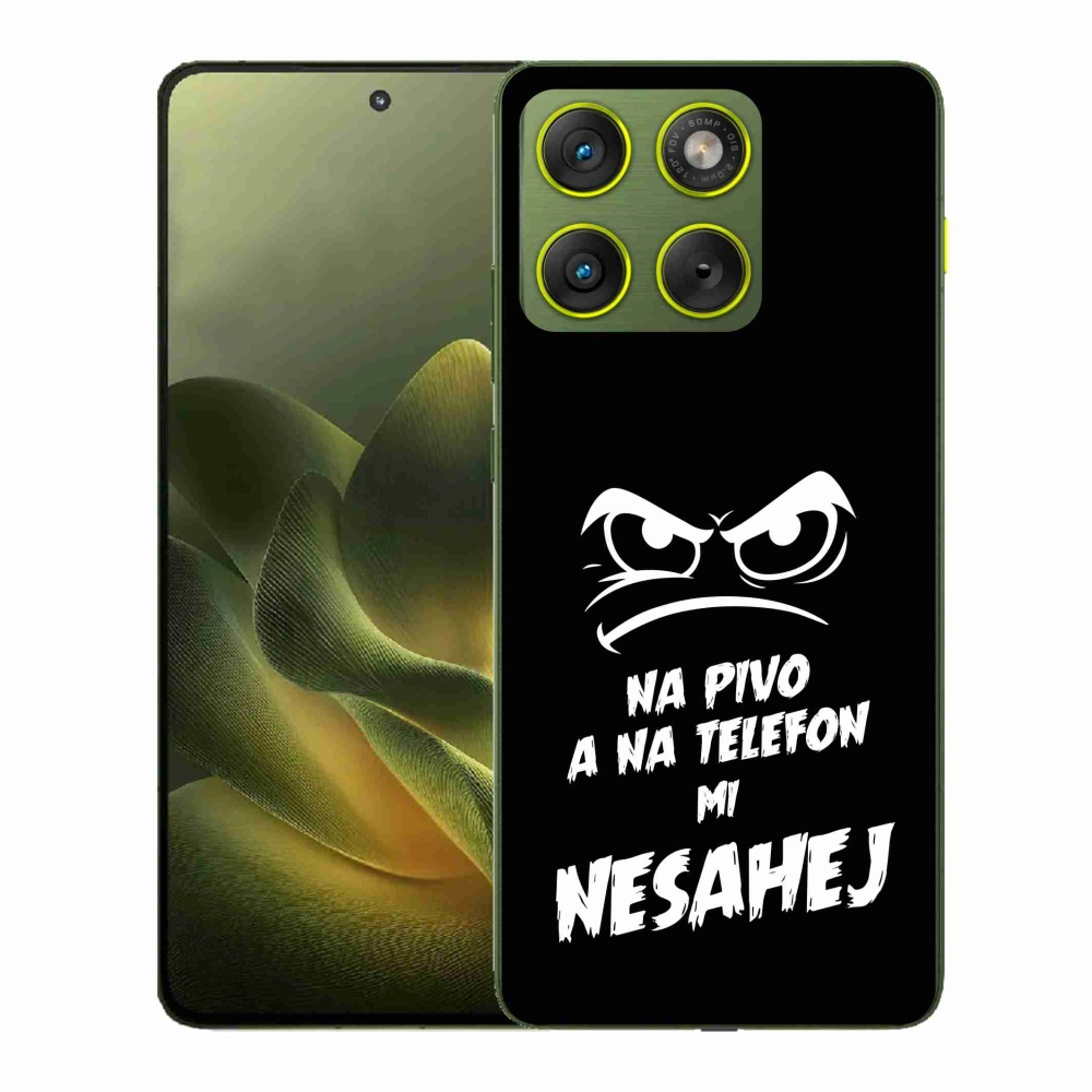 Gélový kryt mmCase na Motorola Edge 70 - pivný motív 2 čierne pozadie